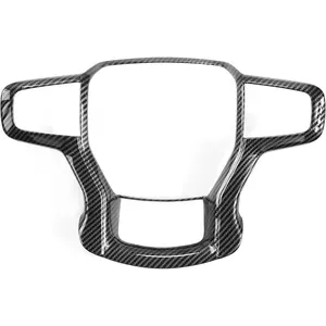 for Chevy Silverado Blazer 2019-2026 Tahoe Suburban 2021-2024 Accessories Interior Steering Wheel Panel Cover Trim ABS Carbon Fiber Pattern (Full Cover)