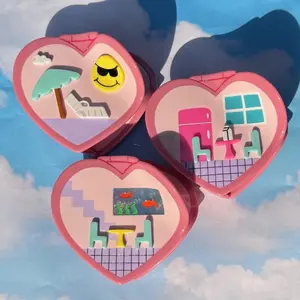 Pocket World Hair Claws - Double Sided Pink 90s Cellullose Acetate Hair Clip