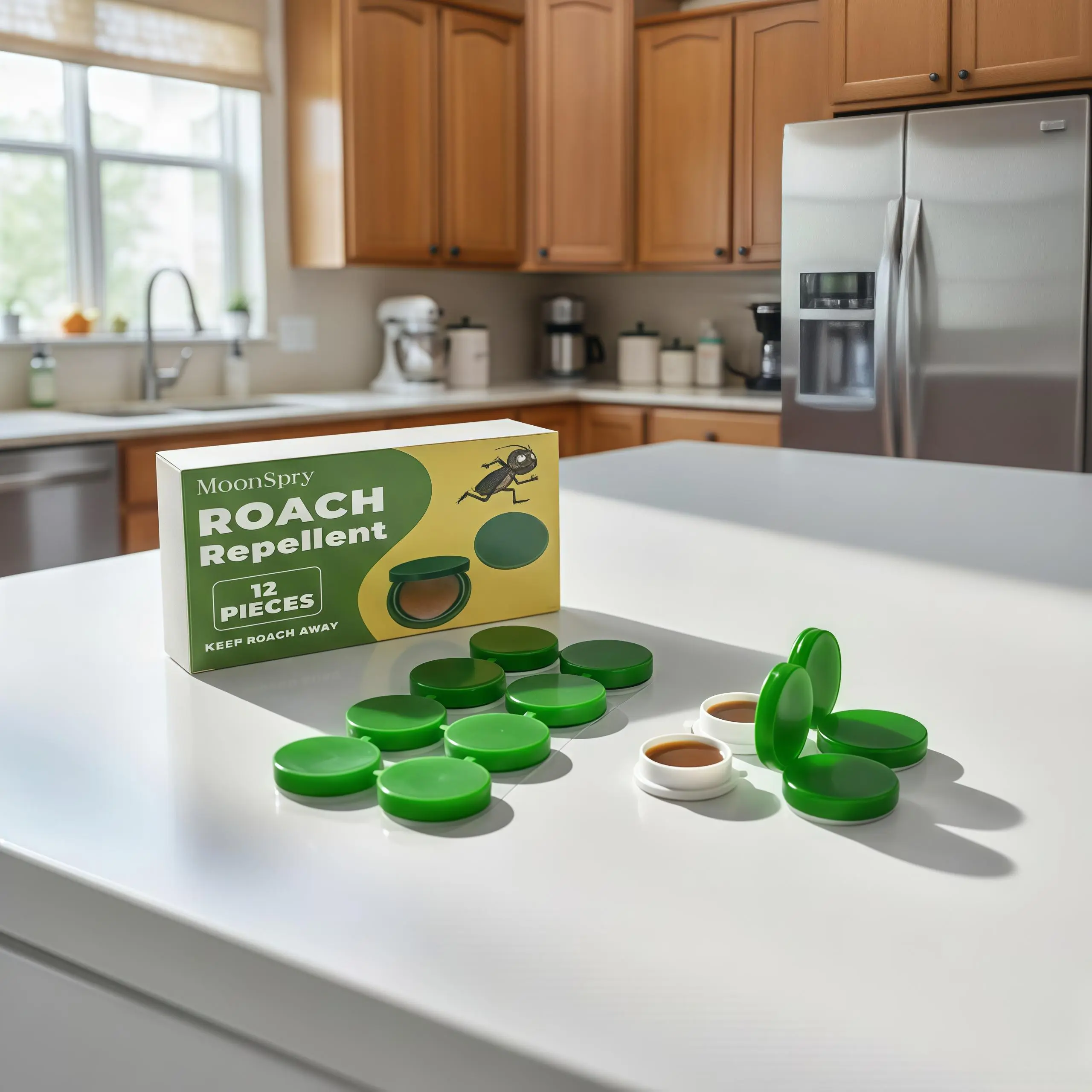 48Pcs Roach Repellent Pods - Whole Home Roach Defense Kit, Safe, Mess-Free Pest Control for Kitchen, Bath & Pet-Friendly Homes
