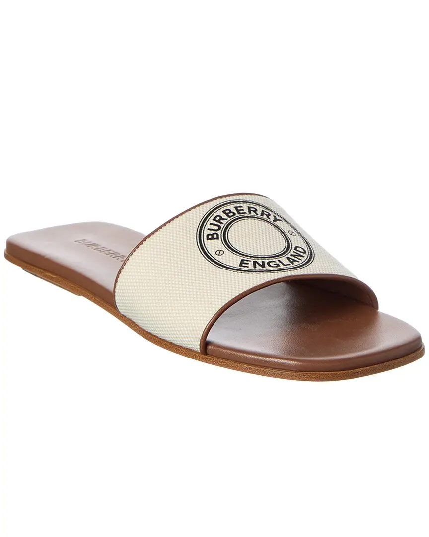 Burberry Canvas & Leather Sandal