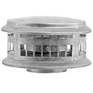 212 MAIN 7 in. Inner Diameter B-Vent Aluminum Rain Cap, DuraVent 7BVDC Chimney Protection Accessory for Blocking Animal Invasion & Debris