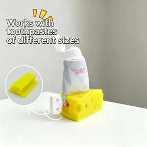 Aesthetic Cheese Toothpaste Dispenser, 3D Printed Roll-On Tool, Eco-Friendly Manual Squeezer, Bathroom Accessory for Face Wash & Hand Cream