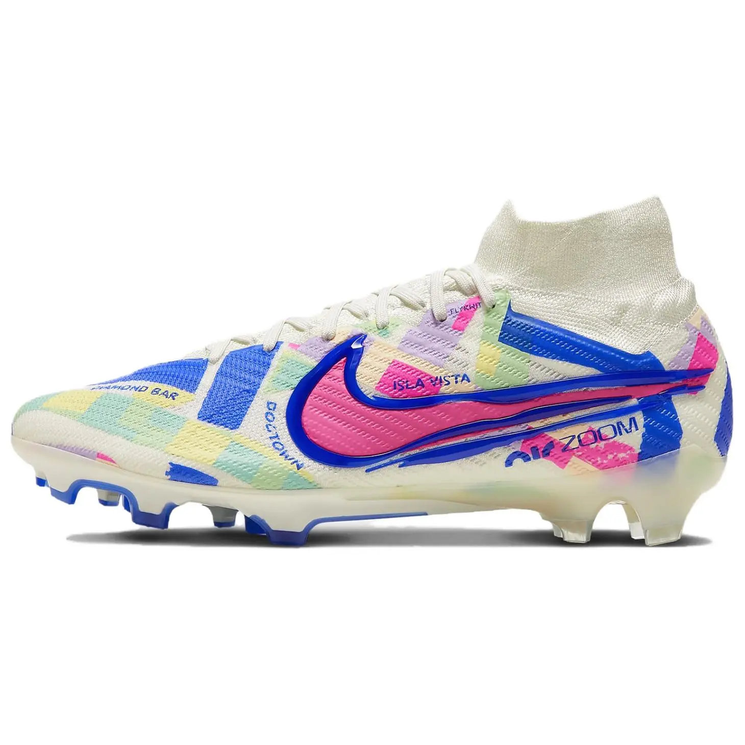 Nike Zoom Mercurial Superfly 9 Elite SE FG Socal Pack Comfort Soccer Cleats Men's Sail Racer Blue FZ8372-100