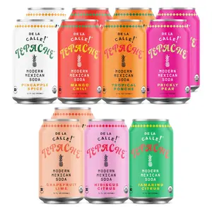 De La Calle Tepache Modern Mexican Soda, 12 Fl Oz Cans (Pack of 12)