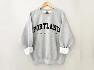 Portland Sweatshirt, Portland Gifts, Portland Oregon Shirt Cotton Fabric Menswear Basic Hoodie Polyester
