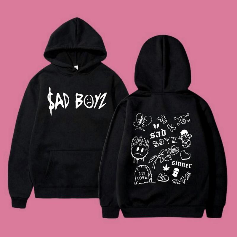 Junior H Hoodie Sweatshirt T-Shirt – No Love Sad Boyz Tour Merch Sad Boyz 4 Life Sweatshirt Hip Hop Concert Tee Jun Unis Hoodied Trendy Cotton Sweaters