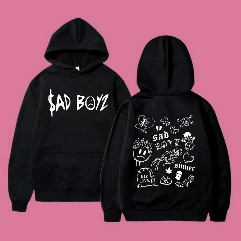Junior H Hoodie Sweatshirt T-Shirt – No Love Sad Boyz Tour Merch Sad Boyz 4 Life Sweatshirt Hip Hop Concert Tee Jun Unis Hoodied Trendy Cotton Sweaters