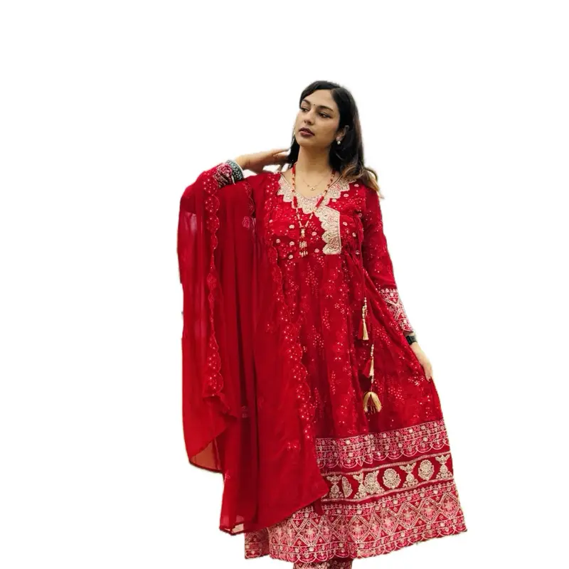 dark pink indian dress Dark Pink Net Anarkali Attires Of India Wedding