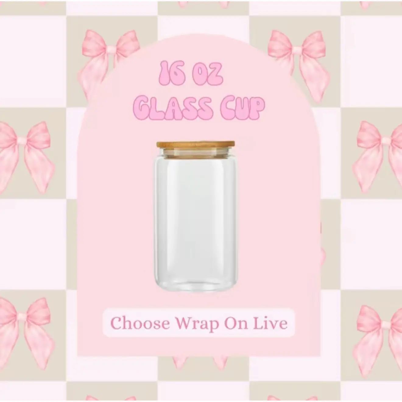 16 oz Glass Cup