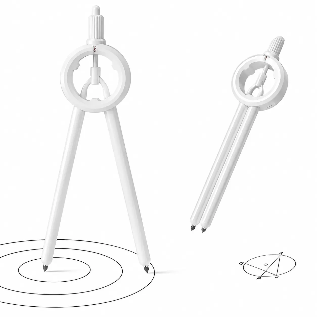 Visible-Radius Math Compass - 0.5mm Lead Compatible, Professional Drafting Drawing Tool, 2026-2027 Back-to-School Essential Office Stationery for Students