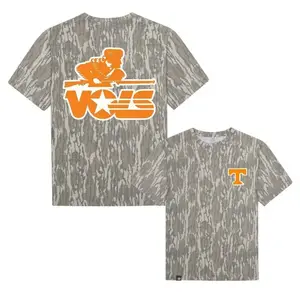 Tennessee Mossy Oak Original Bottomland Tee For Men And Women, Camo Pattern Men's T-shirt, Soft & Breathable Cotton