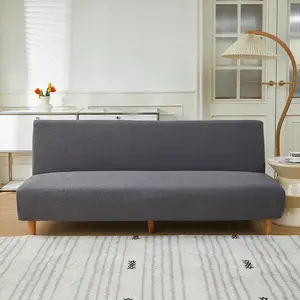 Pure Color Sofa Bed Cover, Sofa Slipcover, Foldable Design for No Armrest Sofas, Protects Living Room and Office Furniture, Enhances Home Decor