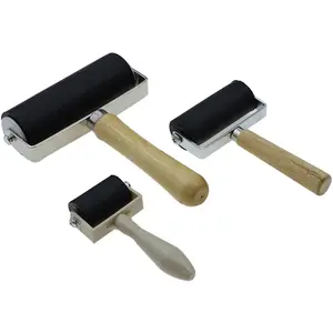 3 Pack Rubber Roller - Brayer Rollers with 3 Size for Crafting Brayer Rollers for Printmaking Brayer Tool Paint Brush Ink Applicator Art Craft Oil Painting Tool (2.4 Inch,4 Inch,5.9 Inch) COEAYO