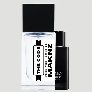 MAKNZ THE CODE Men's Fragrance - iris, aromatic, powdery, woody, citrus, vanilla, earthy, aldehydic, violet, fresh spicy