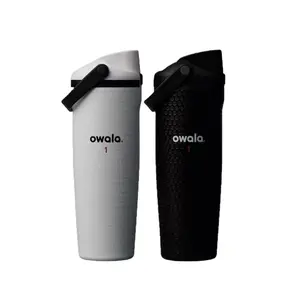 Owala 30oz Reusable FreeSip Insulated Water Bottle, Leakproof Stainless Steel Tumbler with Straw, BPA-Free Drinkware for Gym & Travel, Poinsettia Black White Color