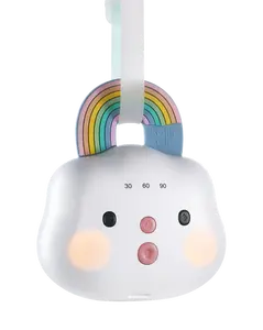 Smily Mia Portable Baby Soother with Night Light – White Noise Sound Machine for Crib & Travel, 5 Shushing & 9 Relaxing Sounds, 40-Hour Playtime, Auto-Off Timer, Memory Function, Adjustable Strap – Newborn Essentials for Sleep & Crying Relief