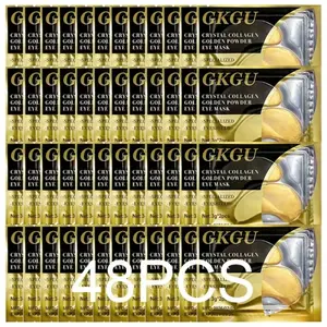 48pcs Golden Eye Masks, Collagen Eye Patches, a Spacious Holiday Gift Box, Packed with Collagen for Hydrating And Nourishing The Skin, Ideal for Eye Care at Home Or While Traveling, Making It a Perfect Holiday Present for Loved Ones