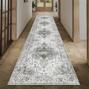 1pc Chinese Retro Persian Hallway Runner Rug, Durable Kitchen Balcony Mat, Easy-Care Runner Entrance Floor Mat, Soft Comfortable Hallway Stair Runner