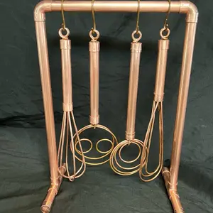 Set of 4 Copper Whisks for Home Cooking - Balloon, Dough, Sauce and Flat Whisks Perfect for any cooking enthusiast!