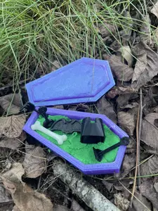 Coffin Desktop Sandbox Desk Decor With Sand Tools and Sand