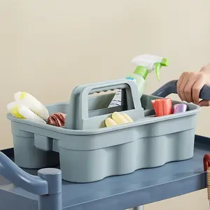 Hotel Restaurant Handheld Tool Basket, Cleaning Storage Basket, Plastic Organizer Bin, Multi-Functional Storage Box for Kitchen & Home Use