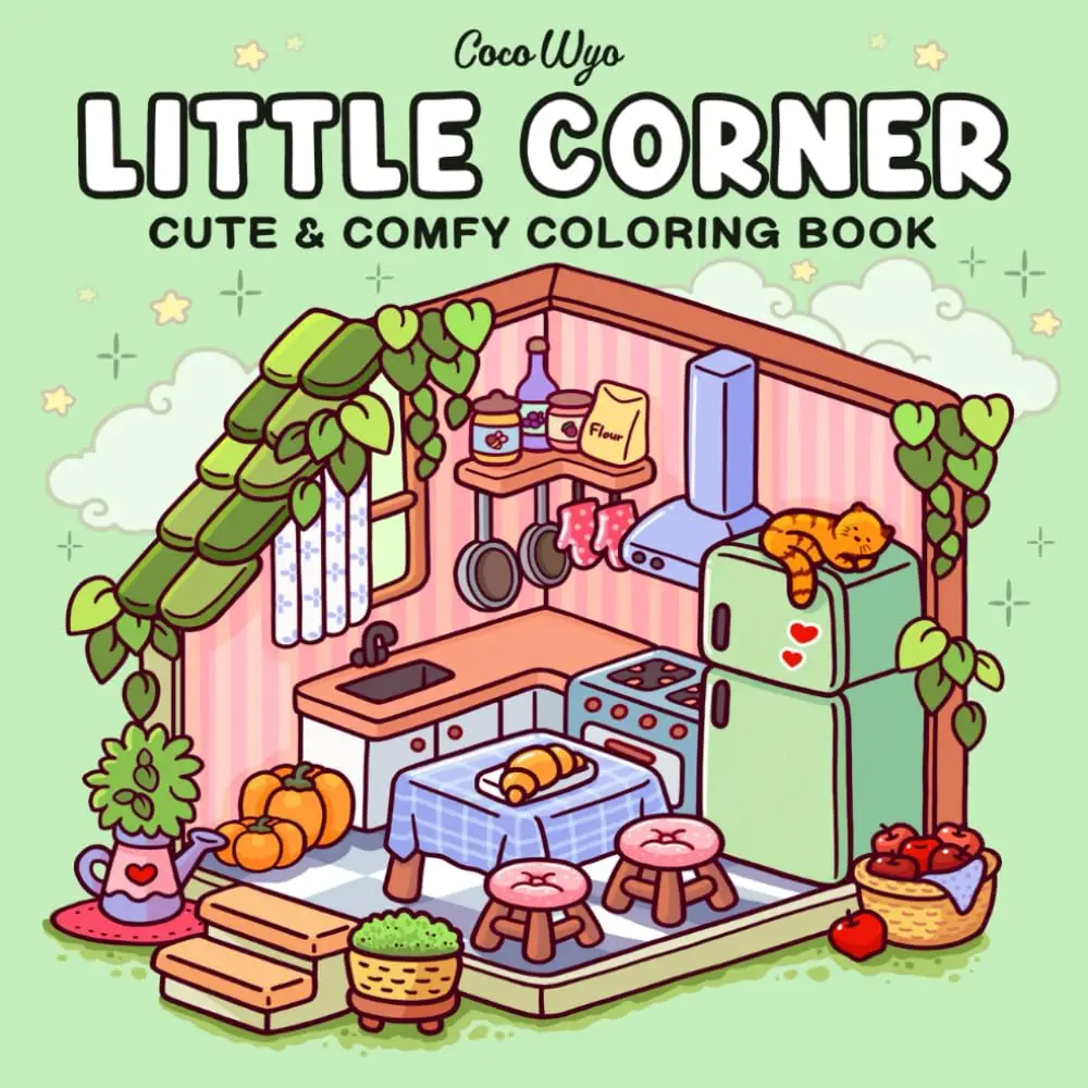 Little Corner: Coloring Book for Adults and Teens, Super Cute Designs of Cozy, Hygge Spaces for Relaxation (Cozy Spaces Coloring) mexican treats color