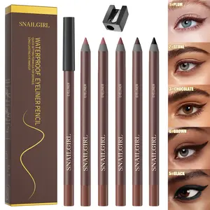 1 PCS Eyeliner Sharpable Eye Pencil With Pencil Sharpener, Waterproof, Long-Lasting Formula, Smudge-Proof, Women's Cosmetics, Eyeliner Makeup Tool