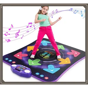 Dance Mat Toys for 3-12 Year Old Kids, Kids Dance Mat with Light-up 8-Button Wireless Bluetooth, Dance Pad Toy with 5 Game Modes, Christmas Birthday Toys Gifts for 3 4 5 6 7 8 9 10+ Year Old Girls(Gag Toys & Practical Jokes)(Gag Toys & Practical Jokes)