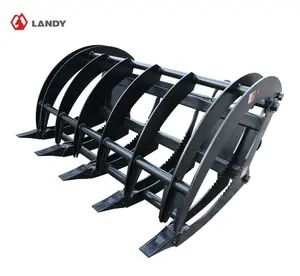 72" Heavy Duty Root Rake Grapple for Excavator - Demolition & Land Clearing Attachment