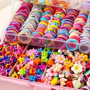 Dopamine Hair Accessory Set (718 PCS) – Aesthetic Bows, Flowers, Butterfly Hair Ties & Scrunchies