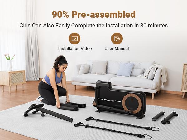 MERACH Elliptical Machines for Home Gym, 330lbs Compact Elliptical Exercise Machine with Hyper-Quiet Magnetic Driving System 16 Resistance Levels SpringStatements