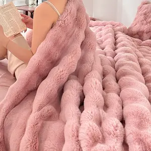 Ultra-Plush Soft Lola Blanket, Fluffy Blanket, Multi-Color Options, No Balling, Ideal for Dormitory/bedroom/sofa Decor, New Year Gift, Valentine's Day Gift