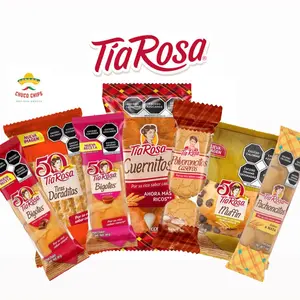 Tia Rosa Favorites. Tiras Doraditas, Muffin, Bigote Chocolate y Cajeta, Cuernitos, Pachoncitos y Polvoroncitos Caseros.