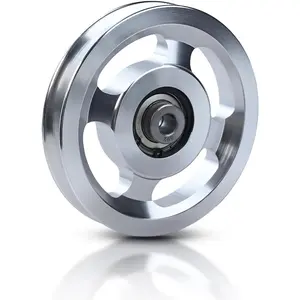 Alloy Bearing Pulley Wheel,  Sliver Strength  Equipment Pulley Wheel Gym Accessory, Fitness Pulley Wheel for Gym Equipment Part  Merchine