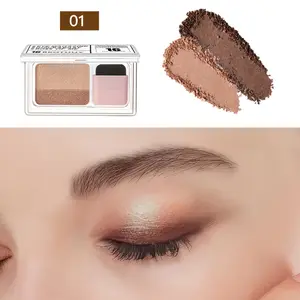 Shimmery Dual-Tone Eyeshadow Palette, 5-8 Versatile Shades, Long-Lasting Waterproof Eye Makeup, Includes Brush, Single Item