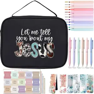 Bible Covers for Women& Girls, Durable Bible Cover Case for Women with Handles, All-in-One Bible Journaling Kit, Perfect Bible Study Kit and Bibles Study Supplies
