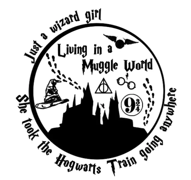 Just a Wizard Girl Weather Proof Permanent Vinyl Decal window