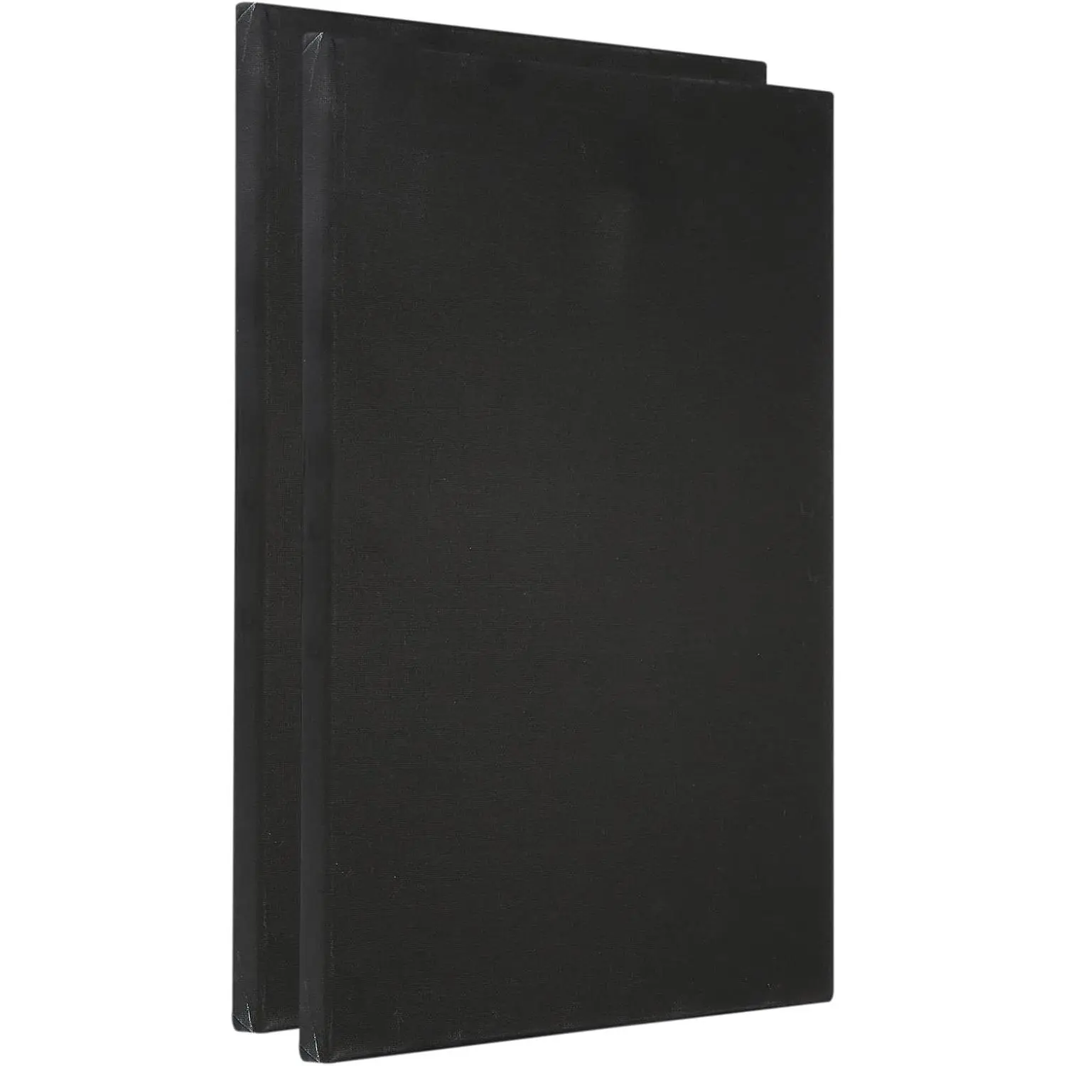 Paint Canvases Panel for Painting, 2 Pack 12x16 Inch Rectangle Wood Frame Stretched Blank Art Board Panels for Acrylic, Oil, Tempera Painting, Black