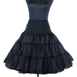 Women's Lolita Cosplay Petticoats White Organza Crinoline Bridal Underskirt Women Halloween Petticoat Rockabilly Tutu Skirts