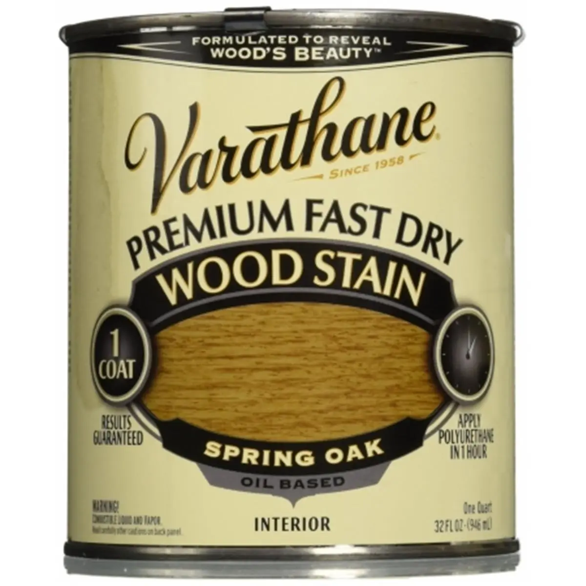 212 MAIN Varathane 262007 1-qt Fast-Dry Gunstock Wood Stain - Oil-Based Paint for Automotive, Motorcycle Maintenance Needs
