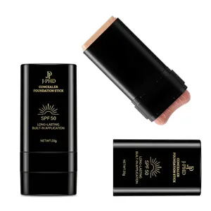 Foundation Stick,2 in 1 Dual-Ended Long-Lasting & Waterproof Concealer Korean Foundation Contour Sticks,Contouring Foundation with Brush,Full Coverage Matte Finish for Face Makeup