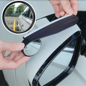 Car Side Mirror Rain Cover & Blind Spot Mirror Carbon Fiber Easy Install Stylish Black Design Enhances Visibility Safety Automotive