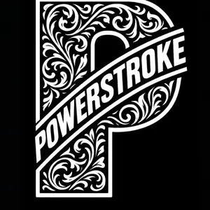 Tooled powerstroke  sticker for trucks