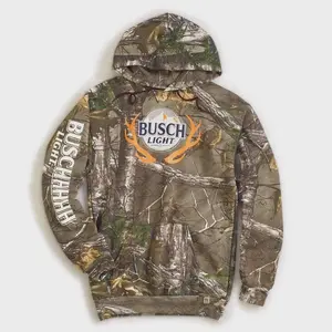 Busch Beer RealTree Camo 3D Lightweight Hoodie For Men, 3D Graphic Hoodie, Realistic Illusion Pullover, Unique Fashion Style