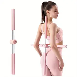 Back Extender - Adjustable Yoga and Pilates Stick for Comfort and Stability - Stretching Aid Sweatpants Workout Bands Shoulder Up Muscle Training Equipment