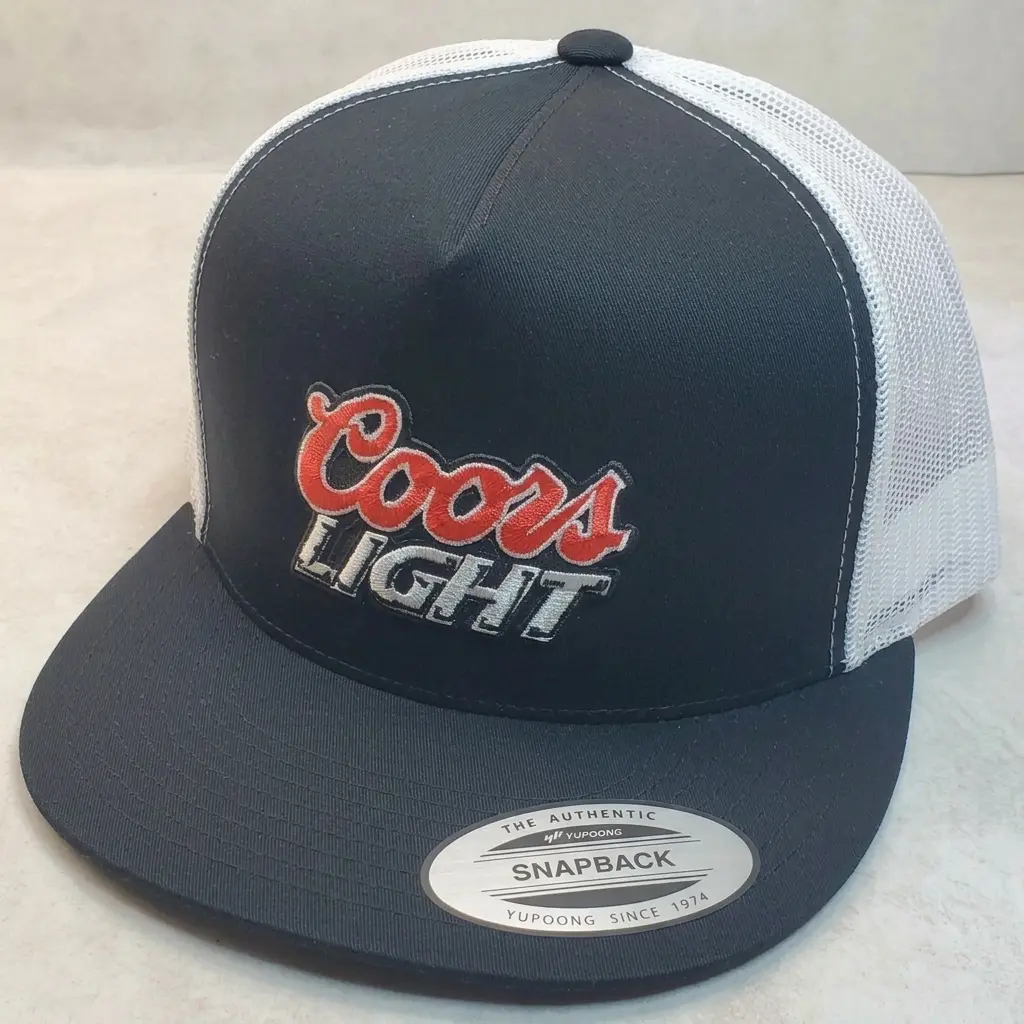 Coors Light Embroidered Retro Hat Trucker Hat Many Colors Snapback Hat, Unisex Casual Street Style, Gift Idea For Her Him, Unisex Everyday Wear