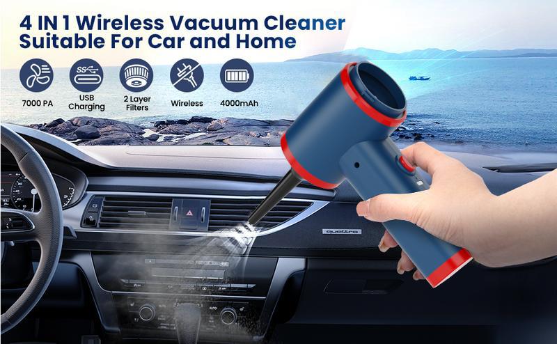 Handheld Wireless Vacuum Cleaner, Powerful Handheld Wireless Vacuum Cleaner with Strong Suction for Home, Car, and Desktop Cleaning, Car Detailing Accessories, Dust Extractor, Household Appliances, Portable, Vacuum Cleaner Mop, Cleaning Tool  dust removal