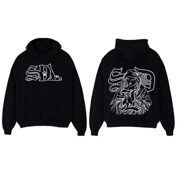 Streetwear Graphic Hoodie for Men, Relaxed Fit Chicano Tattoo-Style Pullover in Soft Breathable Cotton