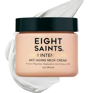 Eight Saints Firm Intentions Anti Aging Neck Cream 2oz with Protein Peptides Hyaluronic Acid Vitamin B5 for Firm Skin Reduces Wrinkles Unscented Neck Care