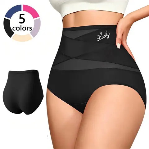 Women's Soft Ice Silk High-Waisted Panties - 4/5/8-Pack Color-Mix, Breathable Mesh Fabric Everyday Underwear